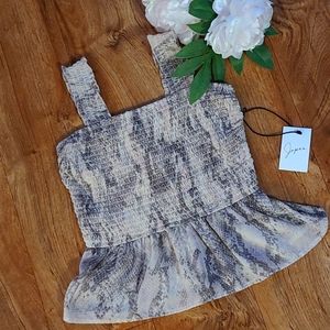 Japna snake skin print tank in size S.
